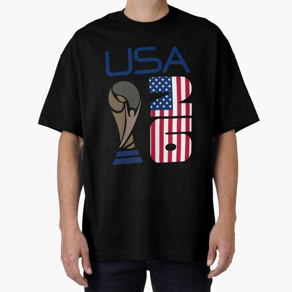 USA 2026 Soccer World Cup Trophy American Flag Design Classic T-Shirt Fuel the Hype around FIFA World Cup 2026 for Fans of Messi and Netherlands, Bringing Stadium Memories, Football Loyalty, International Chants and Championship Tradition; Ideal