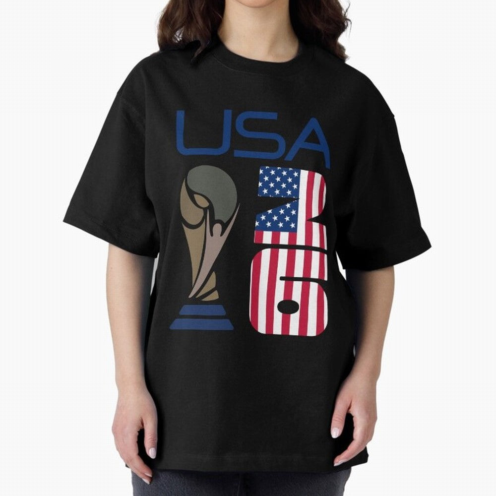 USA 2026 Soccer World Cup Trophy American Flag Design Classic T-Shirt Fuel the Hype around FIFA World Cup 2026 for Fans of Messi and Netherlands, Bringing Stadium Memories, Football Loyalty, International Chants and Championship Tradition; Ideal