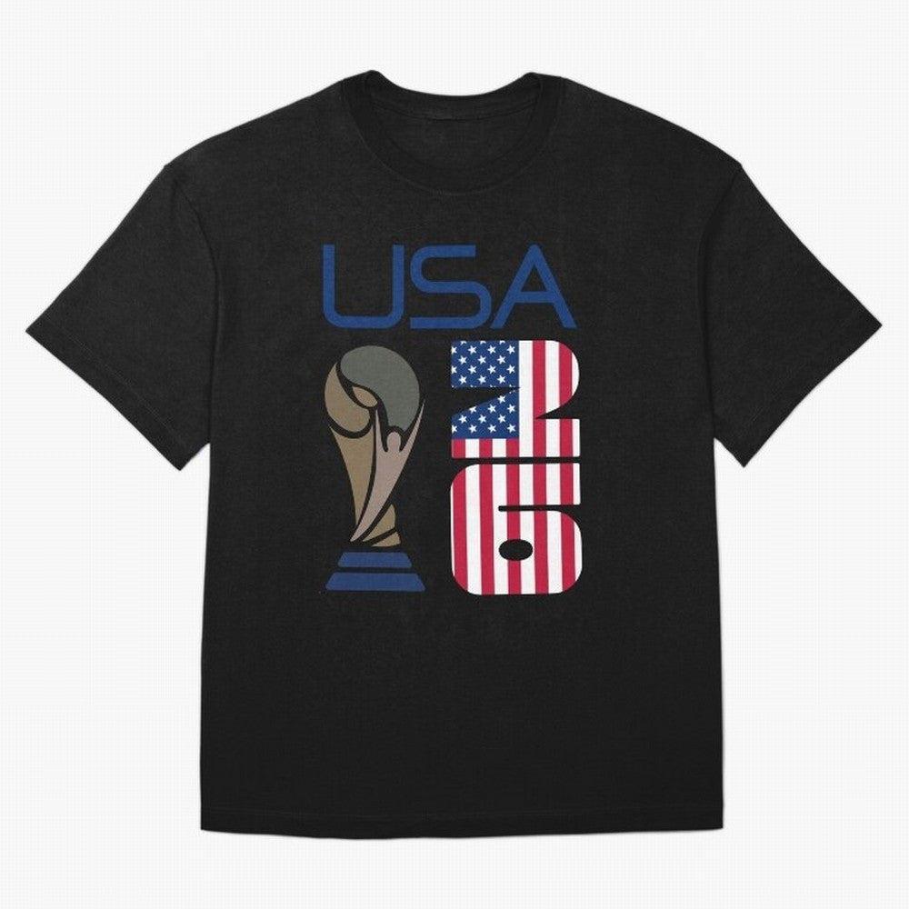 USA 2026 Soccer World Cup Trophy American Flag Design Classic T-Shirt Fuel the Hype around FIFA World Cup 2026 for Fans of Messi and Netherlands, Bringing Stadium Memories, Football Loyalty, International Chants and Championship Tradition; Ideal