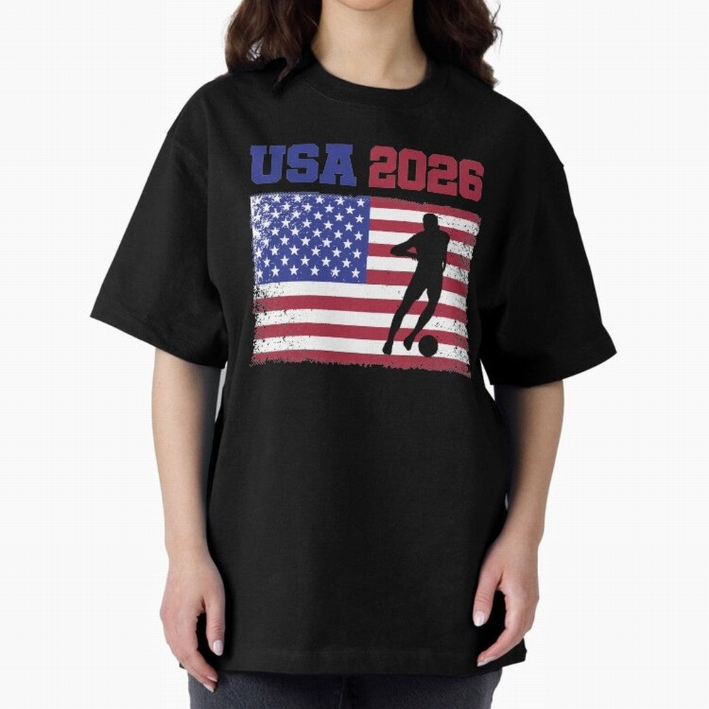 USA Soccer Fan 2026 United States American Flag Classic T-Shirt Join FIFA World Cup 2026 Group Stage for Fans of Messi and Cristiano Ronaldo and Argentina, Bringing Classic Soccer Heritage, Championship Pressure, Fan Loyalty and International
