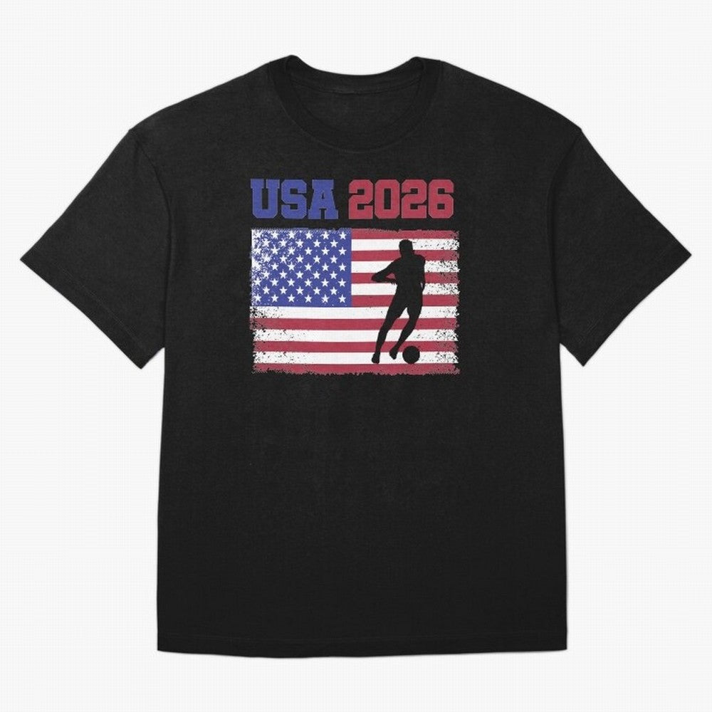 USA Soccer Fan 2026 United States American Flag Classic T-Shirt Join FIFA World Cup 2026 Group Stage for Fans of Messi and Cristiano Ronaldo and Argentina, Bringing Classic Soccer Heritage, Championship Pressure, Fan Loyalty and International