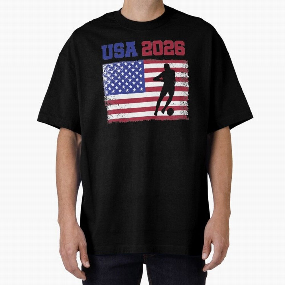 USA Soccer Fan 2026 United States American Flag Classic T-Shirt Join FIFA World Cup 2026 Group Stage for Fans of Messi and Cristiano Ronaldo and Argentina, Bringing Classic Soccer Heritage, Championship Pressure, Fan Loyalty and International