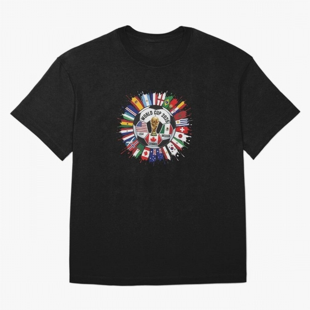 World Cup 2026 Kids, USA Mexico Canada Host Countries, International Football Flags Top, Gameday Soccer Apparel, Soccer Fan Youth Classic T-Shirt Carry National Pride through FIFA World Cup 2026 USA Canada Mexico Capturing Haaland and Mbappe,