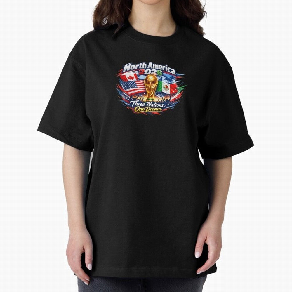2026 Football Fan Design - North America - Three Nations One Dream Classic T-Shirt Bring a Champion Mindset to FIFA World Cup 2026 Inspired by Haaland and Mbappe, Argentina Energy, Football Passion, Legendary Performances, Festival Vibes and