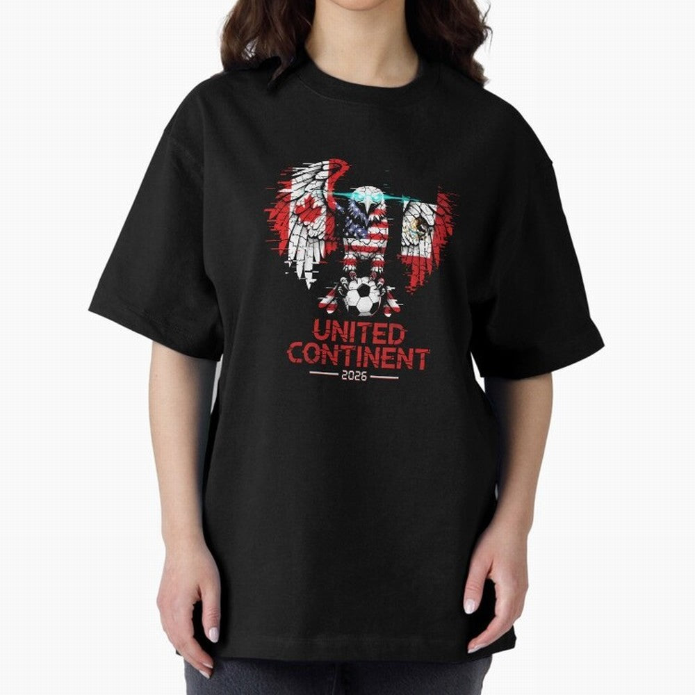Glitched North America Eagle World Cup Soccer 2026 T-Shirt_83958408 Classic T-Shirt Show Passion for the Stars of the FIFA World Cup 2026 USA Canada Mexico Journey through Haaland Highlights, Germany Pride, Stadium Memories, Football Loyalty,