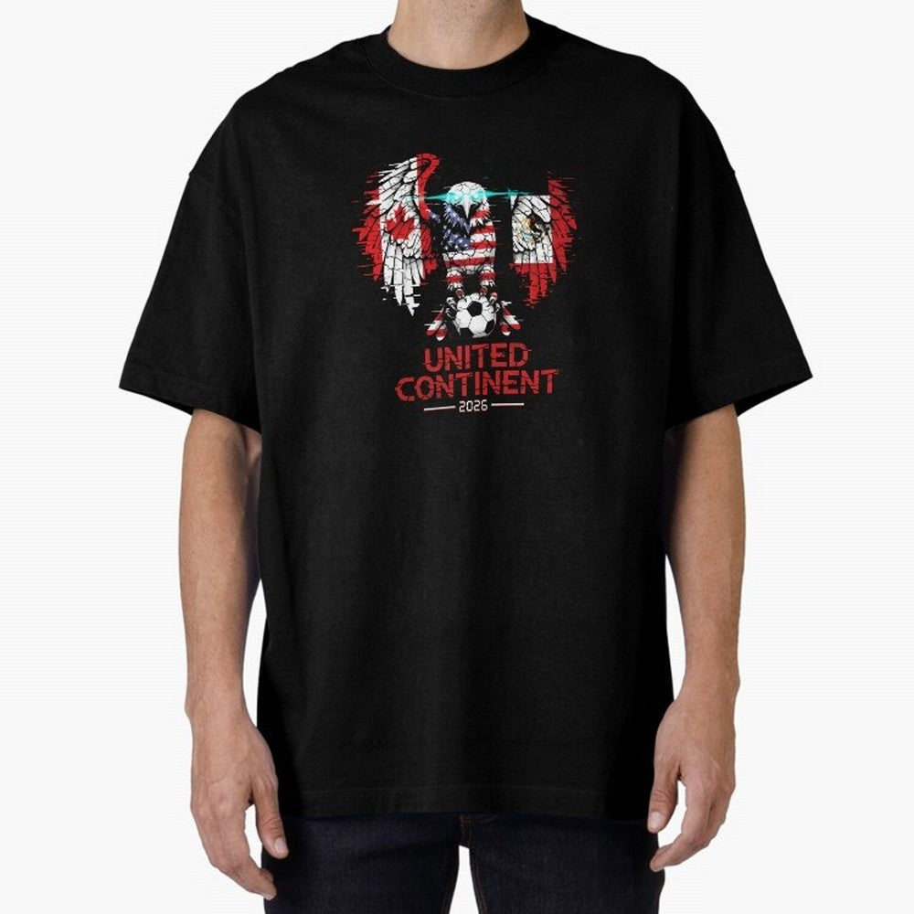 Glitched North America Eagle World Cup Soccer 2026 T-Shirt_83958408 Classic T-Shirt Show Passion for the Stars of the FIFA World Cup 2026 USA Canada Mexico Journey through Haaland Highlights, Germany Pride, Stadium Memories, Football Loyalty,
