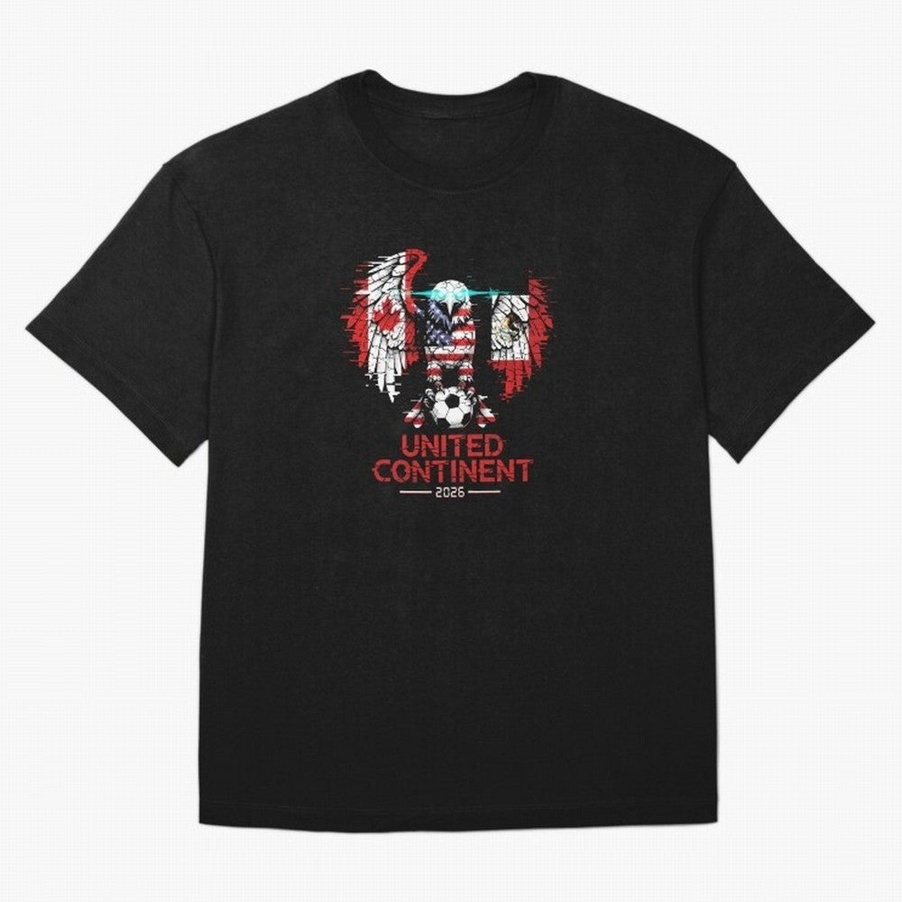 Glitched North America Eagle World Cup Soccer 2026 T-Shirt_83958408 Classic T-Shirt Show Passion for the Stars of the FIFA World Cup 2026 USA Canada Mexico Journey through Haaland Highlights, Germany Pride, Stadium Memories, Football Loyalty,