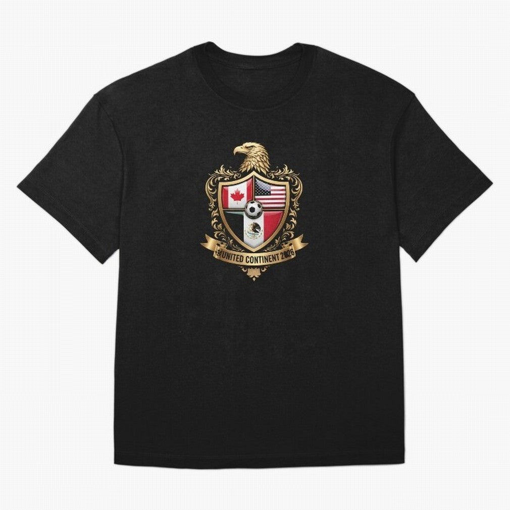 Golden Continental Eagle Soccer World Cup Crest 2026 T-Shirt_83050983 Classic T-Shirt Make Game Day About the FIFA World Cup 2026 USA Canada Mexico Journey through Haaland and Mbappe Highlights, Argentina Pride, Vintage Soccer Flavor, Modern