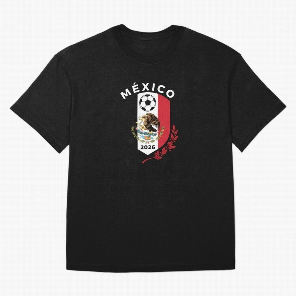 Mexico Emblem World Cup Soccer 2026 Football Crew T-Shirt_83050167 Classic T-Shirt Feel the Heartbeat of FIFA World Cup 2026 USA Canada Mexico Spirit, with Brazil, Mbappe, Worldwide Fan Energy, Dramatic Goals, Stadium Lights and Championship