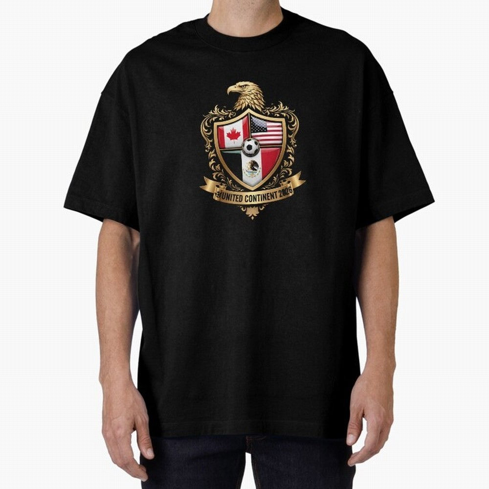 Golden Continental Eagle Soccer World Cup Crest 2026 T-Shirt_83050983 Classic T-Shirt Get Ready for FIFA World Cup 2026 Group Stage Celebrating CR7, Portugal, Spain and Germany Energy, Stadium Memories, Football Loyalty, International Chants and