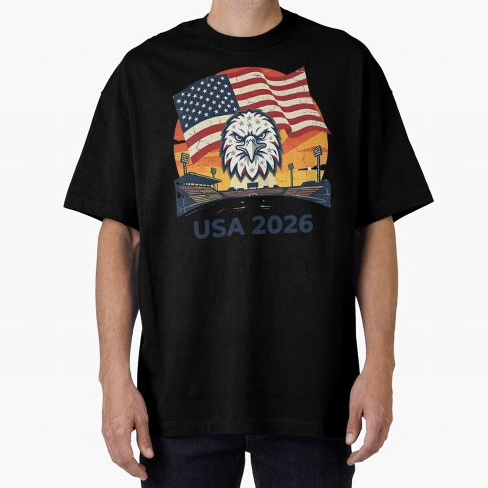American Eagle 2026 USA World Cup Classic T-Shirt Represent FIFA World Cup 2026 Built around Neymar, Haaland and Cristiano Ronaldo, Argentina Energy, Championship Spirit, Famous Goals, Roaring Crowds and International Football Unity; Perfect for