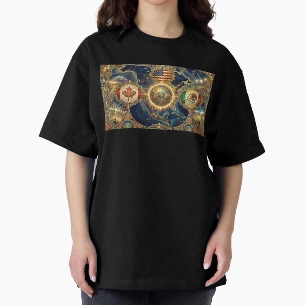 World Cup 2026 Hosts Illustrated Classic T-Shirt Wear the Spirit of FIFA World Cup 2026 Filled with Messi and Cristiano Ronaldo, England, France and Netherlands Energy, Stadium Chants, National Pride, Trophy Dreams and Unforgettable Football