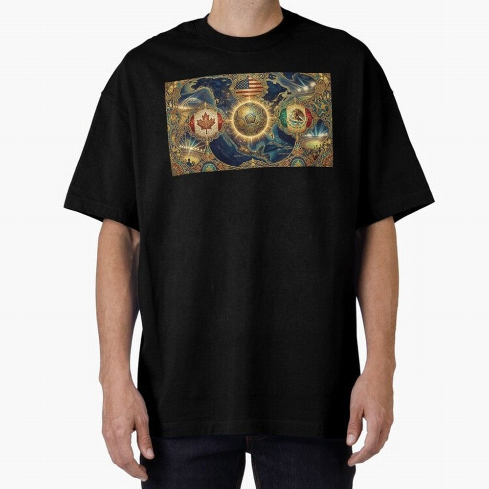 World Cup 2026 Hosts Illustrated Classic T-Shirt Wear the Spirit of FIFA World Cup 2026 Filled with Messi and Cristiano Ronaldo, England, France and Netherlands Energy, Stadium Chants, National Pride, Trophy Dreams and Unforgettable Football