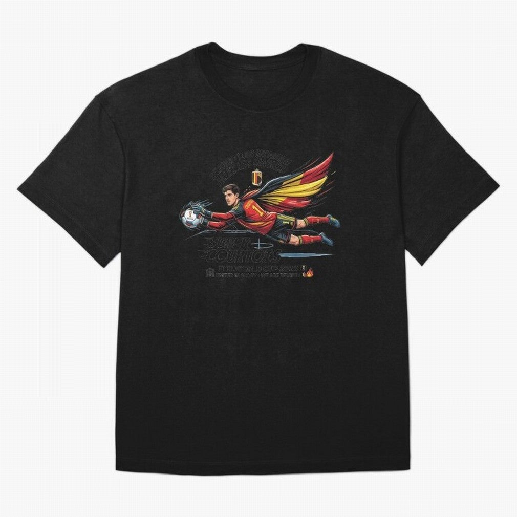 Thibaut Courtois Fan Art Classic T-Shirt Carry the Colors and Pride of FIFA World Cup 2026 USA Canada Mexico Spirit, Featuring Argentina and Brazil, Mbappe and Neymar, Classic Soccer Heritage, Championship Pressure, Fan Loyalty and International