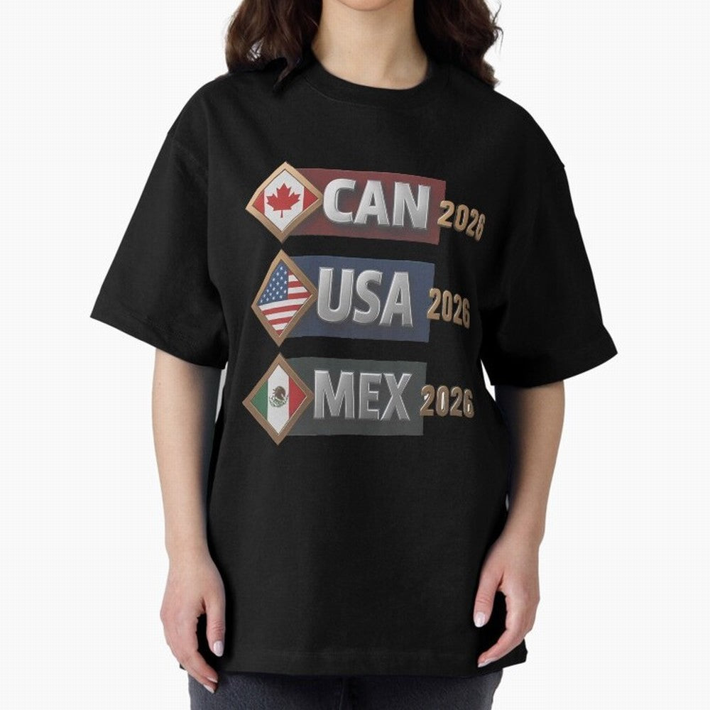 CAN USA MEx 2026 Flags, Canada USA Mexico Soccer Tournament Classic T-Shirt Keep Football History Alive during the FIFA World Cup 2026 Journey through Cristiano Ronaldo, Haaland and CR7 Highlights, Argentina, France and Brazil Pride, Champion