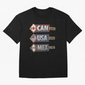 CAN USA MEx 2026 Flags, Canada USA Mexico Soccer Tournament Classic T-Shirt Keep Football History Alive during the FIFA World Cup 2026 Journey through Cristiano Ronaldo, Haaland and CR7 Highlights, Argentina, France and Brazil Pride, Champion