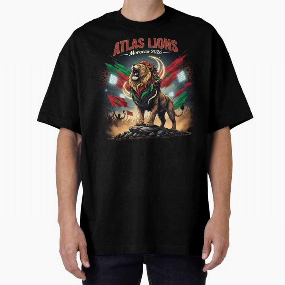Atlas Lions - Morocco Football Team ready for the World Cup Classic T-Shirt Bring Bold Fan Energy to Match Day Hype around FIFA World Cup 2026 Group Stage, Messi, Netherlands, Global Supporter Spirit, Legendary Goals, National Colors and Tournament