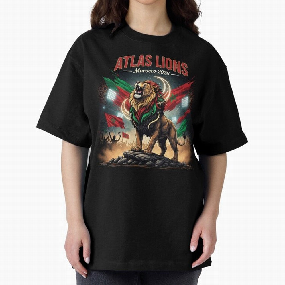 Atlas Lions - Morocco Football Team ready for the World Cup Classic T-Shirt Bring Bold Fan Energy to Match Day Hype around FIFA World Cup 2026 Group Stage, Messi, Netherlands, Global Supporter Spirit, Legendary Goals, National Colors and Tournament