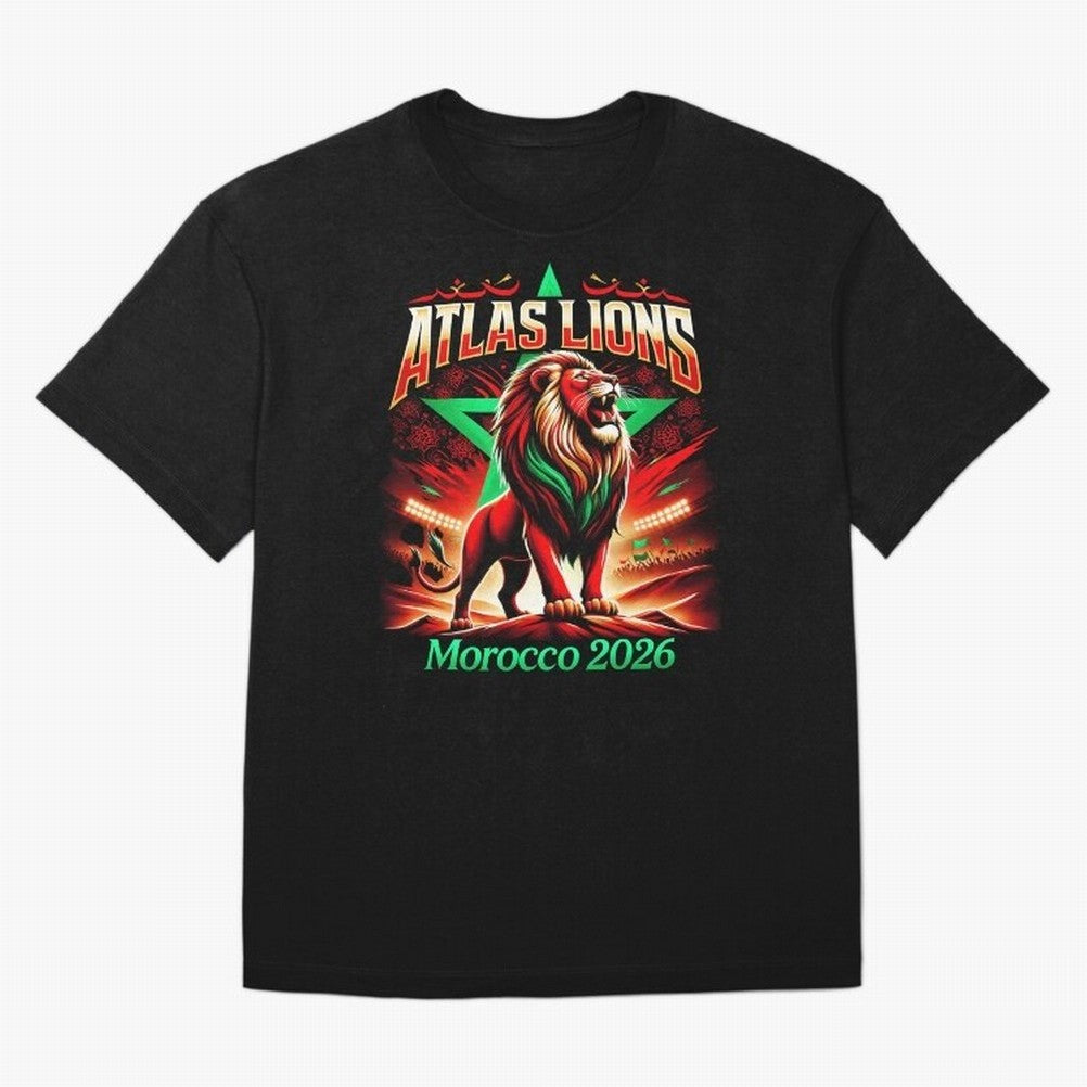Morocco Football Fan Classic T-Shirt Fuel Your Fan Pride for FIFA World Cup 2026 USA Canada Mexico Driven by Messi and Cristiano Ronaldo, France Energy, Goal Celebration Energy, Supporter Heritage, Football Icons and Worldwide Tournament Joy; Ideal