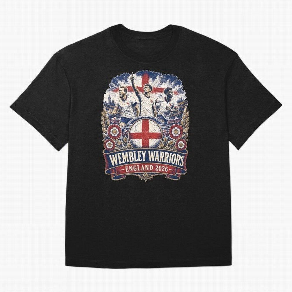 Wembley Warriors Classic T-Shirt Celebrate Rivalries and Pride in FIFA World Cup 2026 USA Canada Mexico Connected to Mbappe and Neymar, Spain Energy, Stadium Chants, National Pride, Trophy Dreams and Unforgettable Football Memories; Ideal for