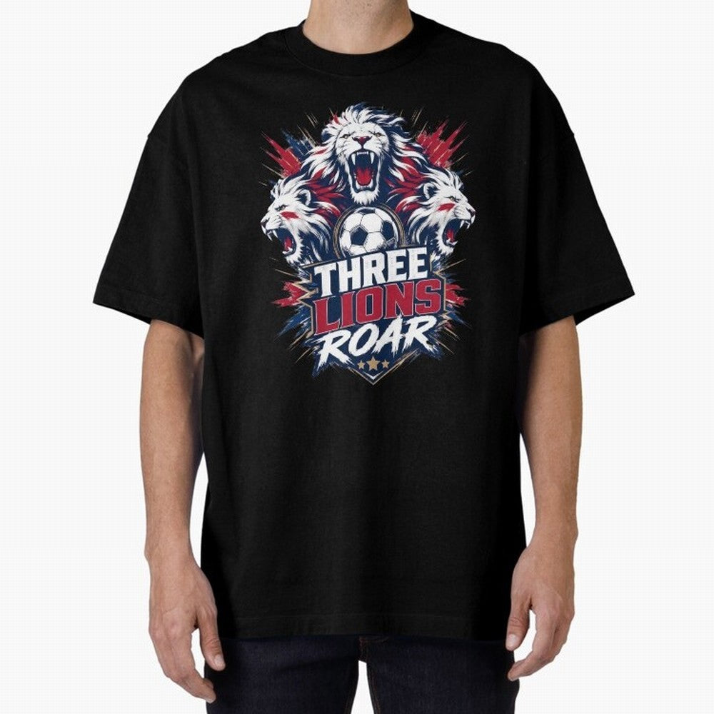 Three Lions Roar England World Cup 26 Tee Classic T-Shirt Feel the Heartbeat of FIFA World Cup 2026 Spirit, Filled with France and Portugal, Mbappe, Football History, Final Match Energy, Crowd Noise and Once in a Lifetime Moments; Great for Watch