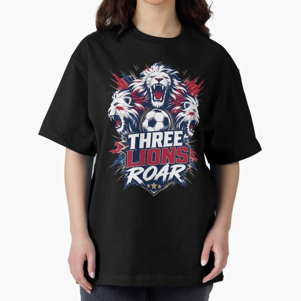 Three Lions Roar England World Cup 26 Tee Classic T-Shirt Feel the Heartbeat of FIFA World Cup 2026 Spirit, Filled with France and Portugal, Mbappe, Football History, Final Match Energy, Crowd Noise and Once in a Lifetime Moments; Great for Watch