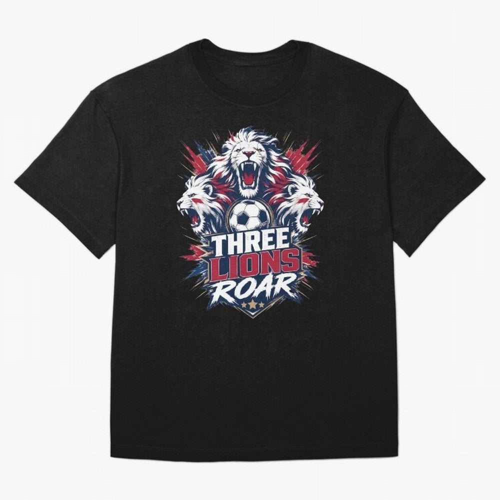 Three Lions Roar England World Cup 26 Tee Classic T-Shirt Feel the Heartbeat of FIFA World Cup 2026 Spirit, Filled with France and Portugal, Mbappe, Football History, Final Match Energy, Crowd Noise and Once in a Lifetime Moments; Great for Watch