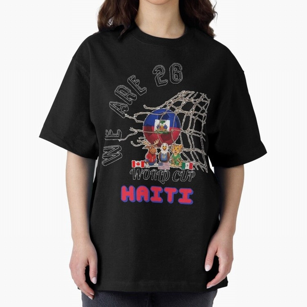 World cup 26 - Haiti Classic T-Shirt Relive Global Football Passion for FIFA World Cup 2026 USA Canada Mexico, Centered on Neymar, Haaland and Cristiano Ronaldo, Argentina, France and Brazil, Retro Football Energy, Iconic Rivalries, Trophy Chase