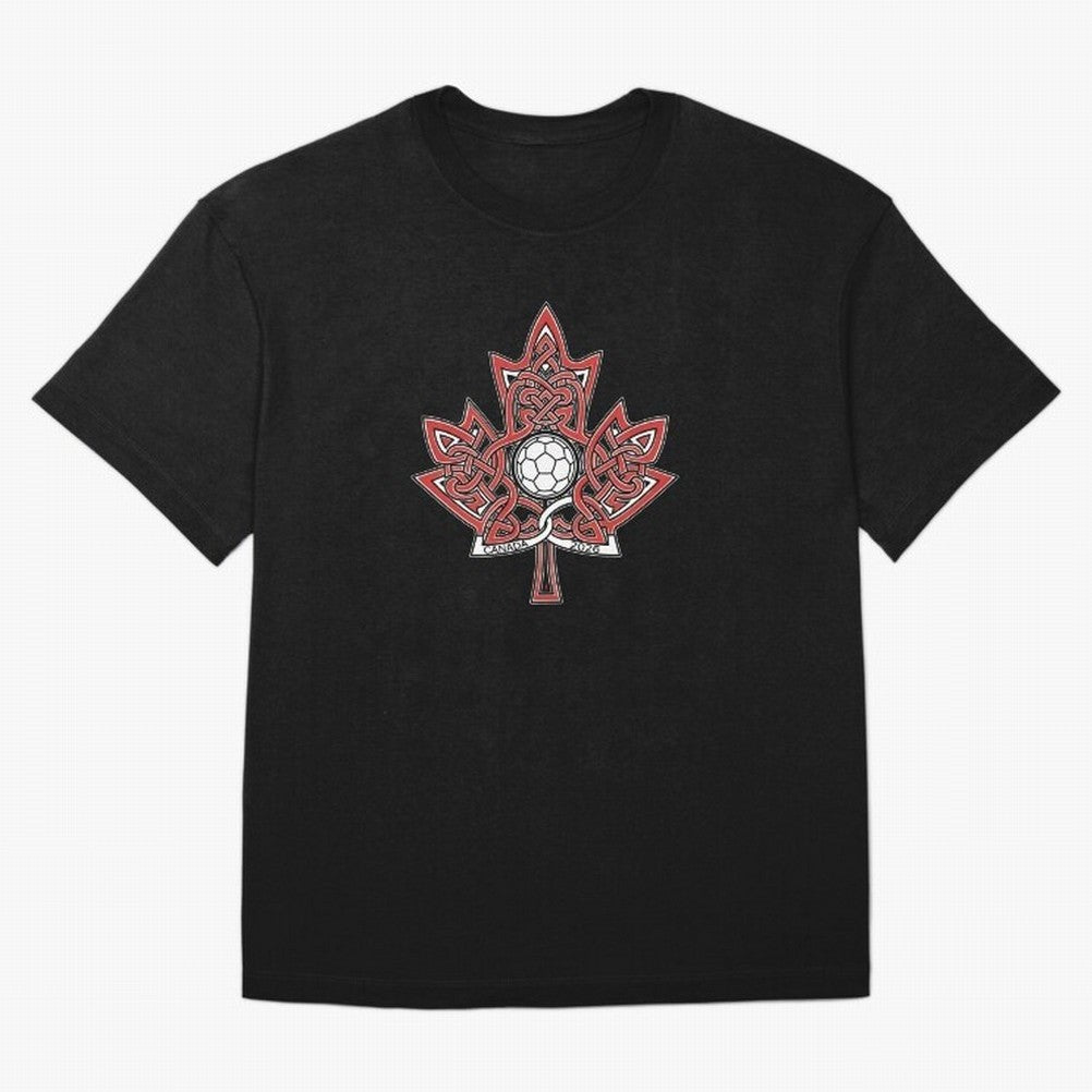 Interwoven Maple Leaf Canada Soccer 2026 T-Shirt_83135197 Classic T-Shirt Live the Energy of Global Football Passion for FIFA World Cup 2026 Group Stage, Connected to Messi, Neymar and Mbappe, Germany, Soccer Culture, Superstar Moments, National