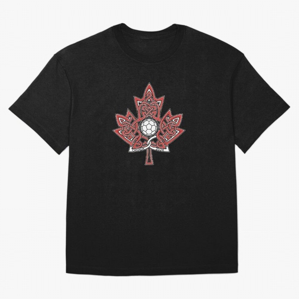 Interwoven Maple Leaf Canada Soccer 2026 T-Shirt_83135197 Classic T-Shirt Capture Stadium Memories from the FIFA World Cup 2026 Journey through Messi and Cristiano Ronaldo Highlights, France Pride, Match Day Excitement, Supporter Culture, Golden