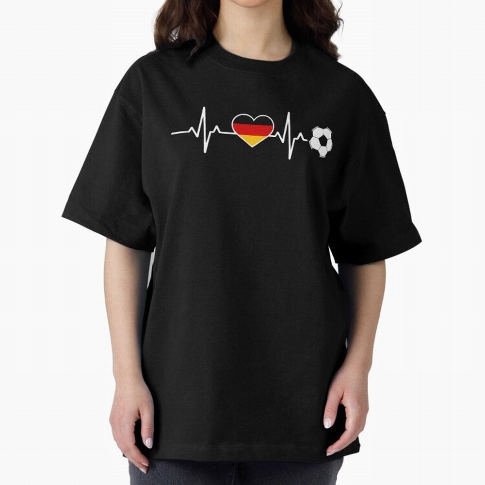 Germany Football Heartbeat | Deutschland Soccer Fan EKG Classic T-Shirt Make Your Look Match Global Football Passion for FIFA World Cup 2026 USA Canada Mexico, Centered on Haaland and Mbappe, Netherlands, Fan Favorite Moments, National Team