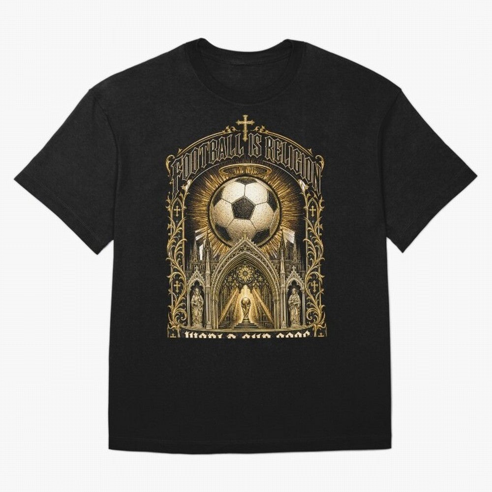 Football Is Religion World Cup 2026 Soccer T-Shirt Classic T-Shirt Represent FIFA World Cup 2026 Connected to Haaland and Mbappe, Spain Energy, Match Day Excitement, Supporter Culture, Golden Goals and Global Football Passion; Created for Match Day