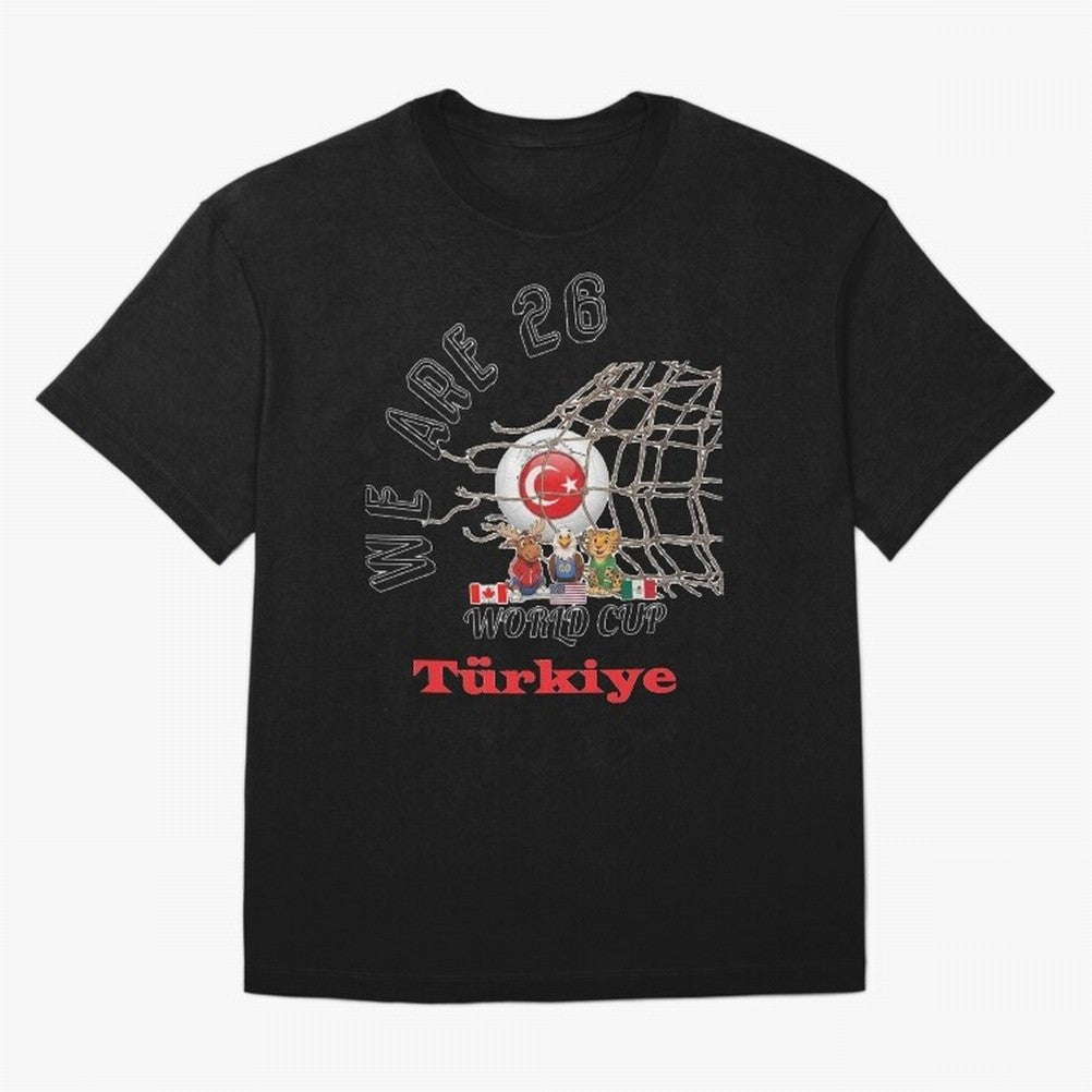 World cup 26 - Turkiye Classic T-Shirt Bring Global Tournament Vibes to FIFA World Cup 2026 for Fans of Messi and Portugal, Bringing Classic Soccer Heritage, Championship Pressure, Fan Loyalty and International Pride; Perfect for Supporters Who
