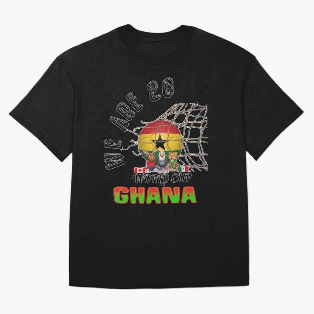 World cup 26 - Ghana Classic T-Shirt Showcase Global Football Passion for FIFA World Cup 2026 USA Canada Mexico, with Messi, CR7 and Mbappe, Spain and Netherlands, Vintage Soccer Flavor, Modern Football Stars, National Flags and Final Night