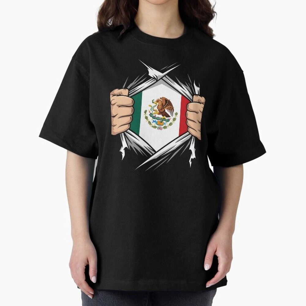 Mexico Flag Ripped Shirt Football Fan Classic T-Shirt Represent the Passion of Match Day Hype around FIFA World Cup 2026 USA Canada Mexico, Cristiano Ronaldo, Haaland and CR7, England, Global Supporter Spirit, Legendary Goals, National Colors and