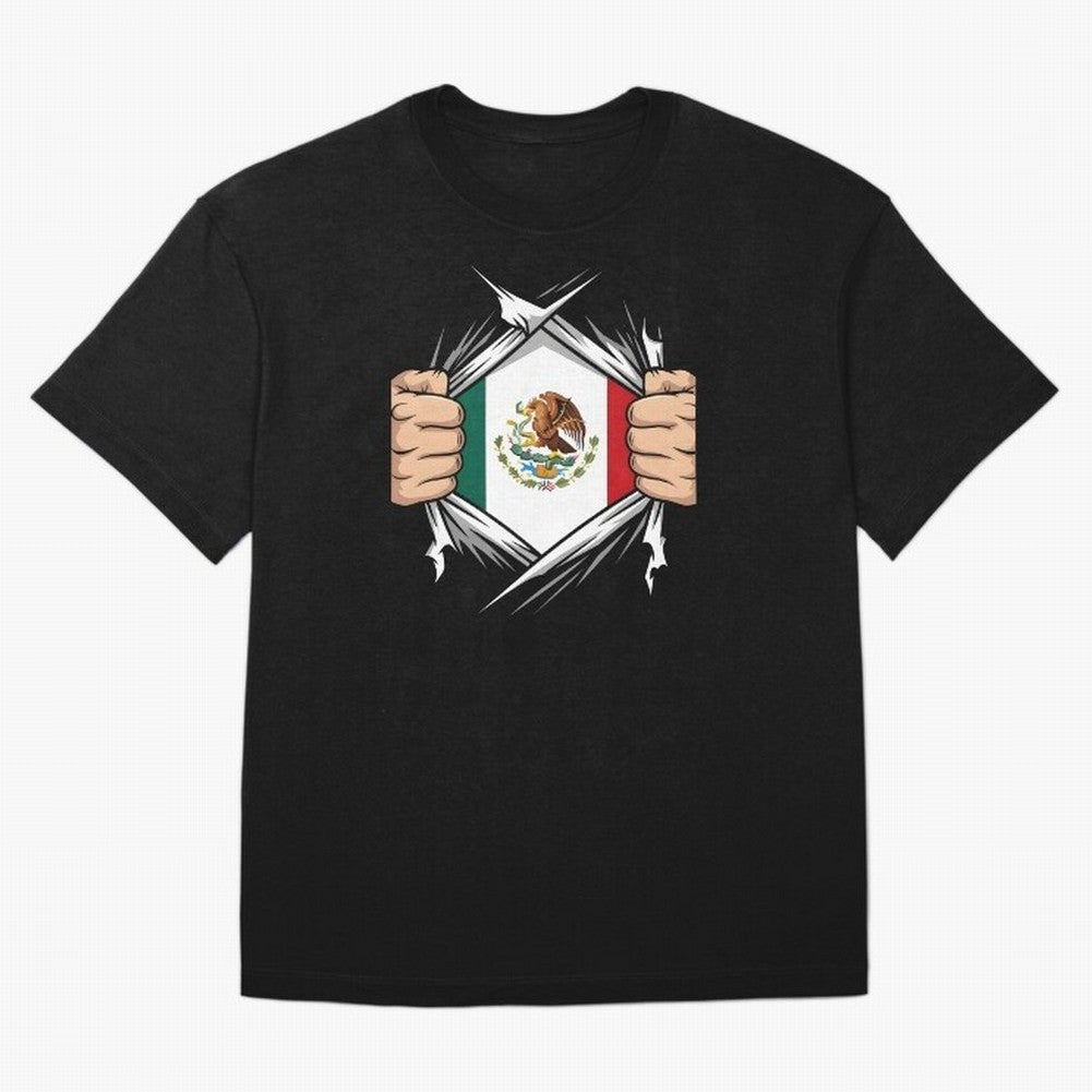 Mexico Flag Ripped Shirt Football Fan Classic T-Shirt Represent the Passion of Match Day Hype around FIFA World Cup 2026 USA Canada Mexico, Cristiano Ronaldo, Haaland and CR7, England, Global Supporter Spirit, Legendary Goals, National Colors and