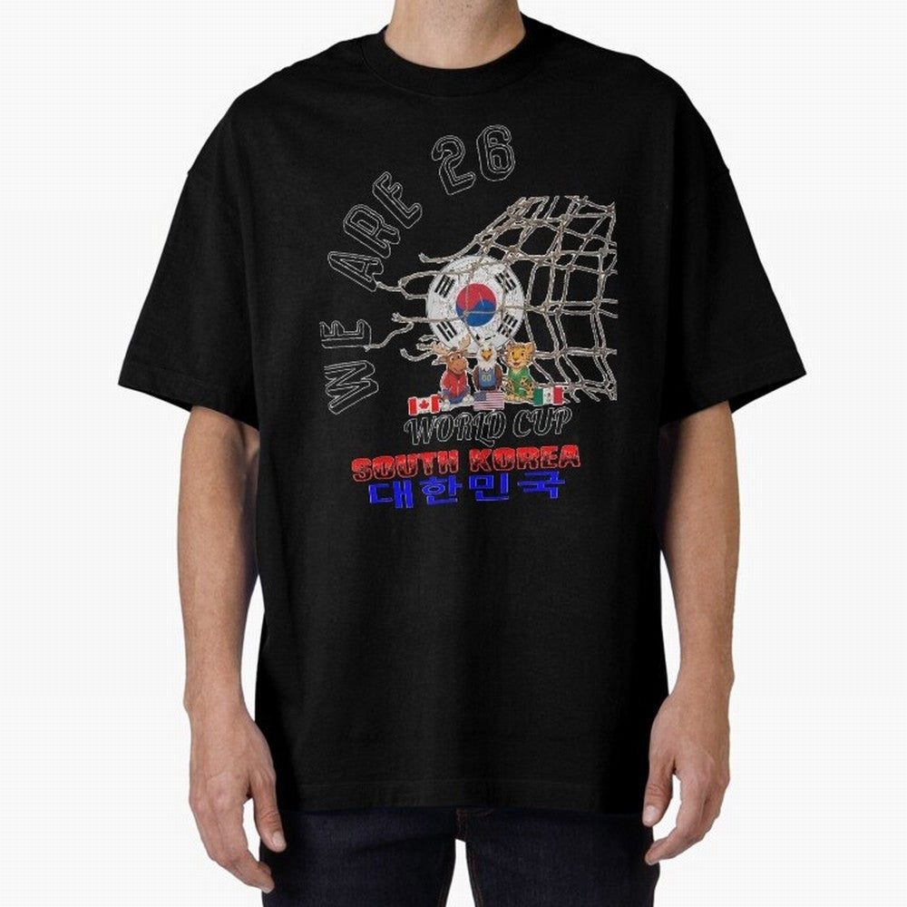 World cup 26 - South Korea Classic T-Shirt Stand with FIFA World Cup 2026 Group Stage Spirit, Centered on France, Mbappe, Vintage Soccer Flavor, Modern Football Stars, National Flags and Final Night Emotion; Created for Match Day Parties, Soccer