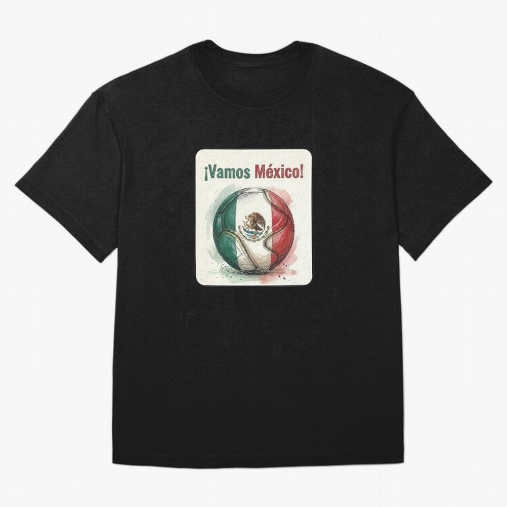 Vamos Mexico Soccer Ball Flag | Mexican Football Fan Graphic Tee Classic T-Shirt Relive Legendary Nights from FIFA World Cup 2026 Group Stage Spirit, Centered on Brazil, Portugal and Argentina, Messi and Cristiano Ronaldo, Championship Spirit,