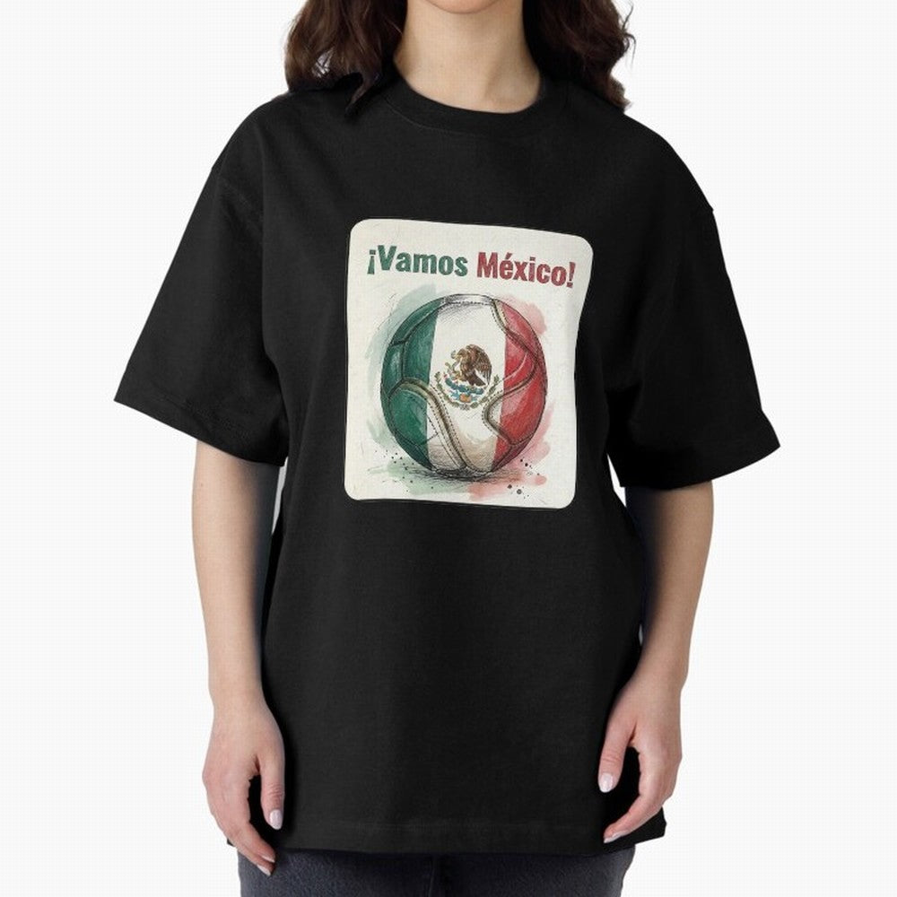 Vamos Mexico Soccer Ball Flag | Mexican Football Fan Graphic Tee Classic T-Shirt Relive Legendary Nights from FIFA World Cup 2026 Group Stage Spirit, Centered on Brazil, Portugal and Argentina, Messi and Cristiano Ronaldo, Championship Spirit,