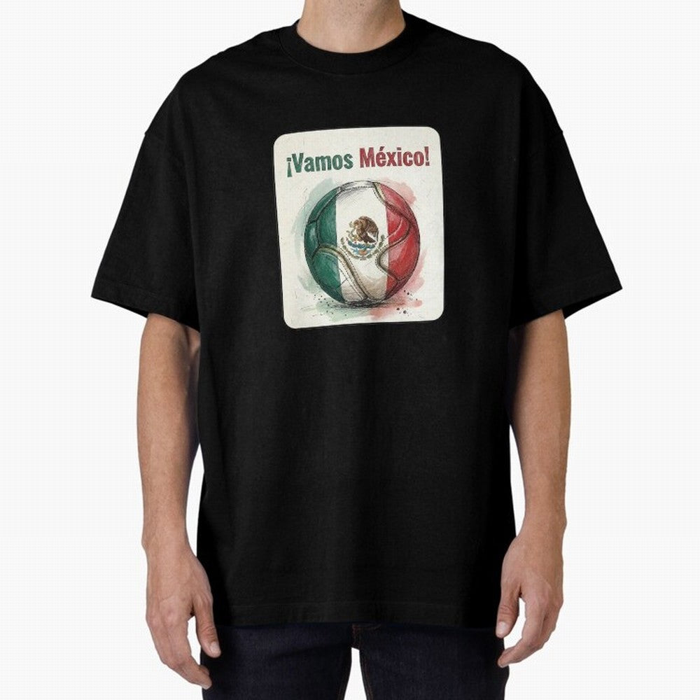 Vamos Mexico Soccer Ball Flag | Mexican Football Fan Graphic Tee Classic T-Shirt Relive Legendary Nights from FIFA World Cup 2026 Group Stage Spirit, Centered on Brazil, Portugal and Argentina, Messi and Cristiano Ronaldo, Championship Spirit,
