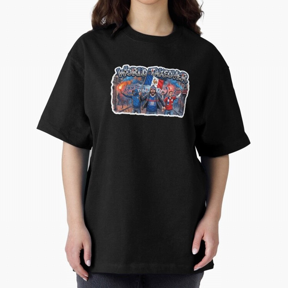 France Soccer Fans Street Power Sticker 2026 Football Supporters Classic T-Shirt Feel the Trophy Chase of Global Football Passion for FIFA World Cup 2026 USA Canada Mexico, with Neymar, Haaland and Cristiano Ronaldo, England and Germany, Champion