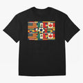 North American Football Flags World Cup Inspired Classic T-Shirt Bring a Vintage Feel to Global Football Passion for FIFA World Cup 2026 Group Stage, Featuring Mbappe and Neymar, Brazil, Fan Favorite Moments, National Team Passion, Big Match Drama