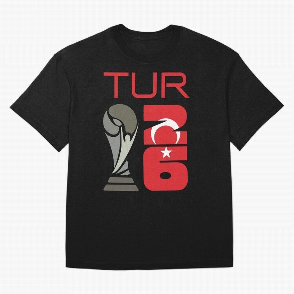 Turkey 2026 Soccer World Cup Trophy Turkish Flag Design Classic T-Shirt Relive FIFA World Cup 2026 Group Stage Made for Messi, Neymar and Mbappe, Spain Energy, Stadium Memories, Football Loyalty, International Chants and Championship Tradition;