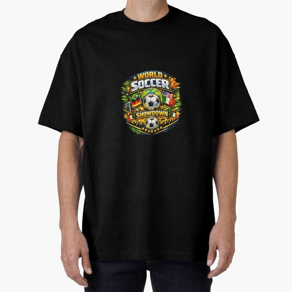 World Soccer Showdown Global Flags @ Fan Edition Classic T-Shirt Show Up for the Glory of FIFA World Cup 2026 Group Stage Spirit, Centered on Germany, Messi, CR7 and Mbappe, Supporter Pride, Iconic Celebrations, Legendary Names and Global Match Day