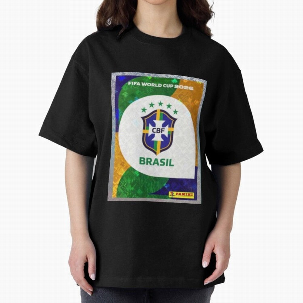 STICKER BRAZIL WORLD CUP 2026 Classic T-Shirt Support Global Football Passion for FIFA World Cup 2026, Featuring Cristiano Ronaldo, Spain and Netherlands, Soccer Culture, Superstar Moments, National Team Dreams and Competitive Fire; Perfect for
