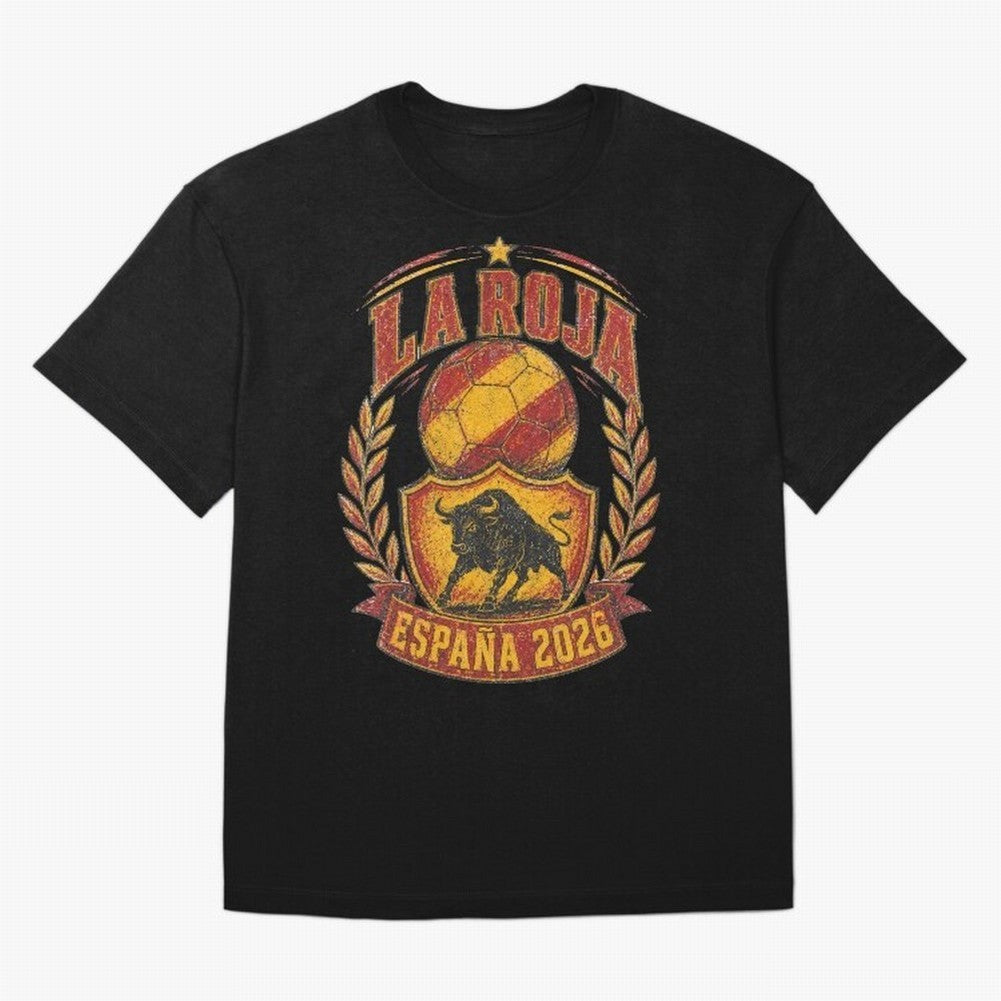 La Roja Espa?a 2026 World Cup Soccer T-Shirt Classic T-Shirt Feel International Energy from FIFA World Cup 2026 USA Canada Mexico for Fans of Cristiano Ronaldo, Haaland and CR7 and Netherlands, Bringing Championship Spirit, Famous Goals, Roaring