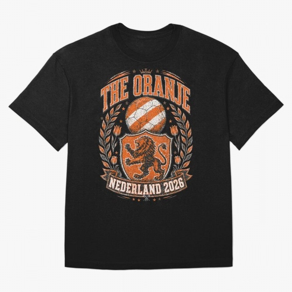 The Oranje Nederland 2026 World Cup Soccer T-Shirt Classic T-Shirt Step into FIFA World Cup 2026 Group Stage Driven by Messi, Neymar and Mbappe, England, France and Netherlands Energy, Football Festival Excitement, Trophy Ambitions, Country