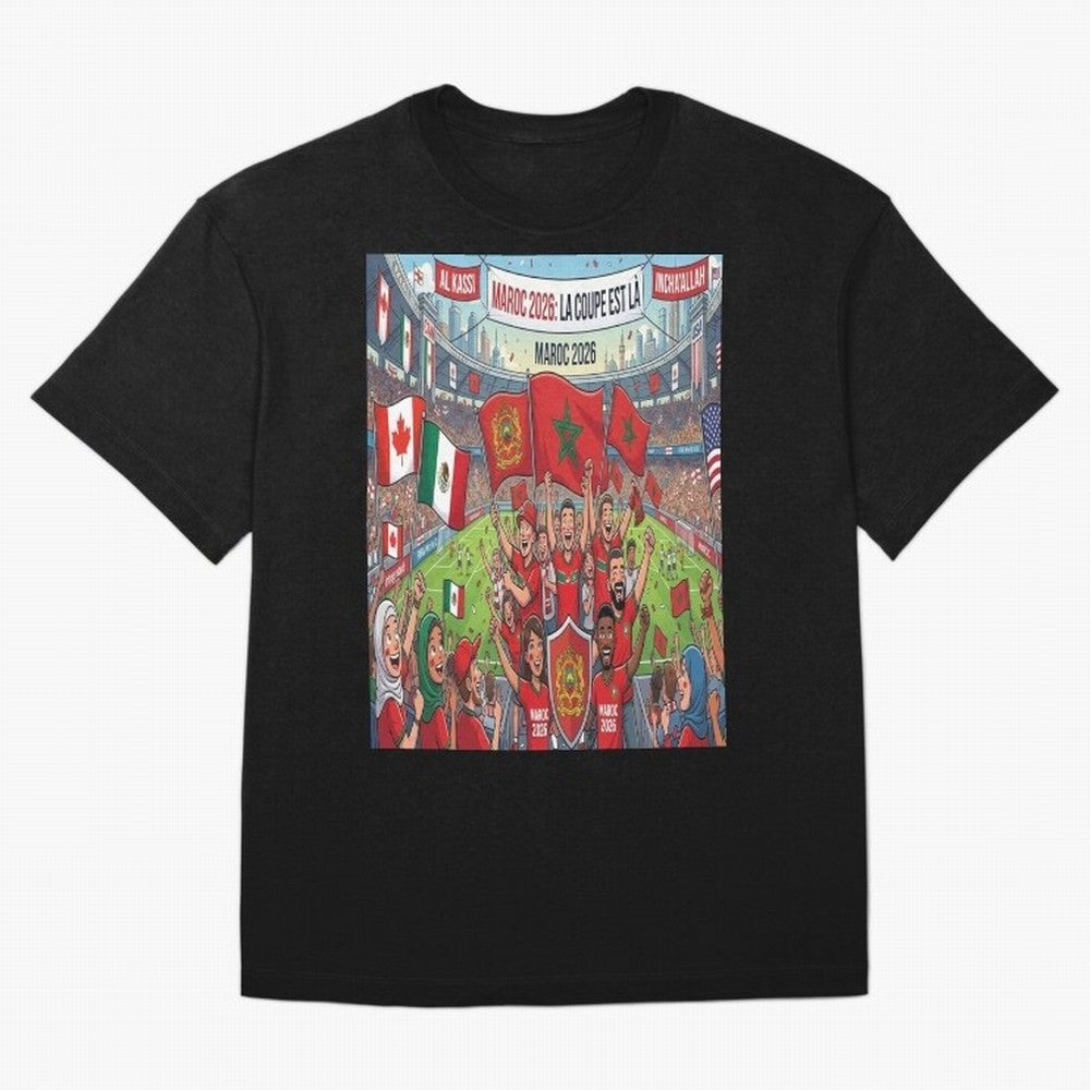 Morocco World Cup 2026 - Stadium Classic T-Shirt Elevate Match Day Hype around FIFA World Cup 2026 Group Stage, Messi, Neymar and Mbappe, Argentina and Brazil, Tournament Hype, Historic Matchups, Family Viewing Parties and Global Sports Pride;