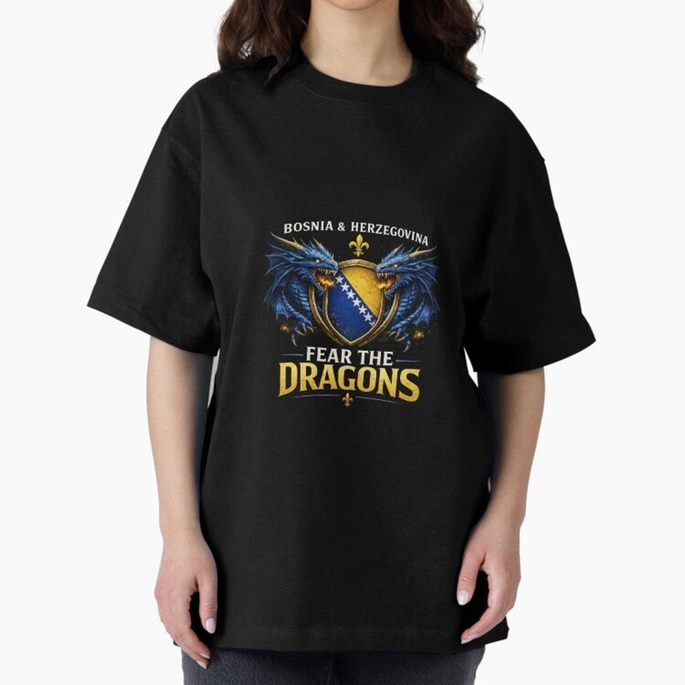 Fear the Dragons ¨C Bosnia Zmajevi Football Shirt | Bosnia & Herzegovina Fans Design Classic T-Shirt Step into Global Football Passion for FIFA World Cup 2026 Group Stage, Capturing Messi, Neymar and Mbappe, Spain and Netherlands, Game Day Rituals,