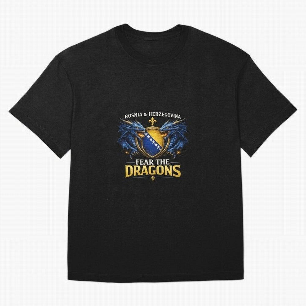 Fear the Dragons ¨C Bosnia Zmajevi Football Shirt | Bosnia & Herzegovina Fans Design Classic T-Shirt Step into Global Football Passion for FIFA World Cup 2026 Group Stage, Capturing Messi, Neymar and Mbappe, Spain and Netherlands, Game Day Rituals,